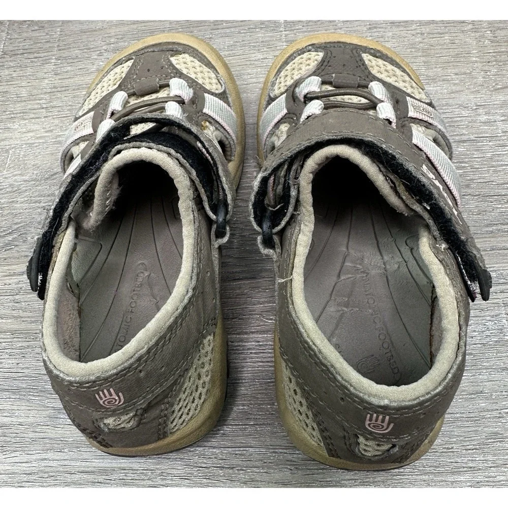TEVA Taupe Pink Water Beach Sandal Shoes Toddler Girls Size 11 Hook Loop